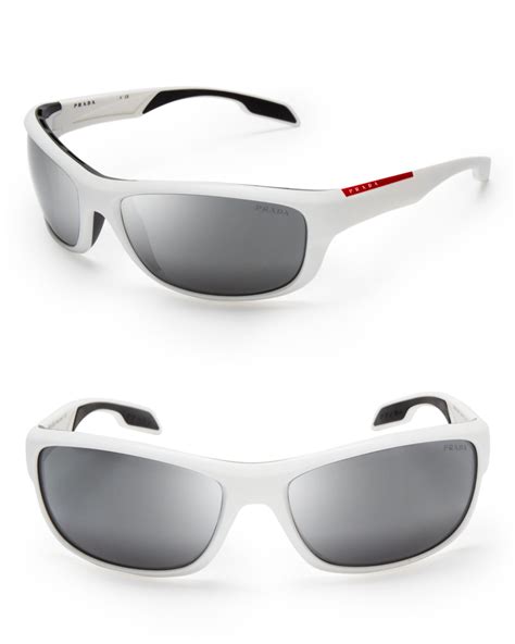 prada sport sunglasses white|prada sunglasses male.